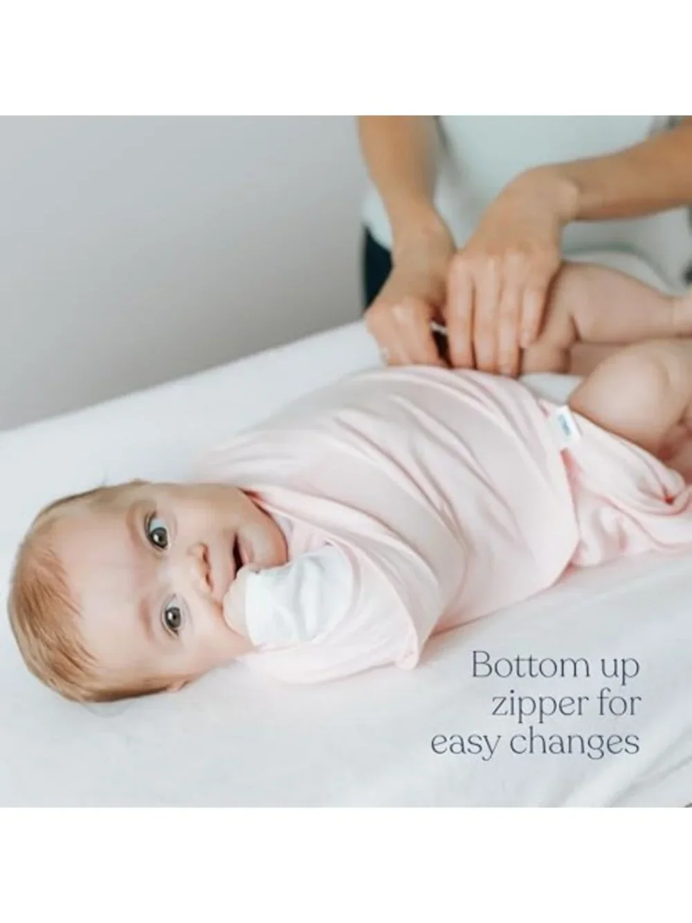 Cozy Micro-Fleece 3-Way Adjustable Swaddle Blanket for Newborns, Hip Healthy